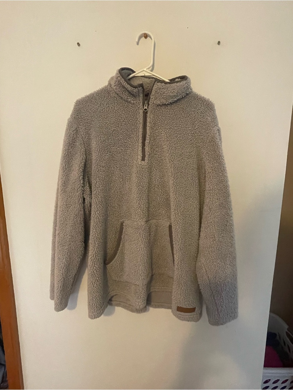 Bass Pro Shops Women's Light Gray Sherpa Half-Zip Pullover
